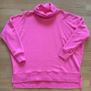 Hot pink turtleneck